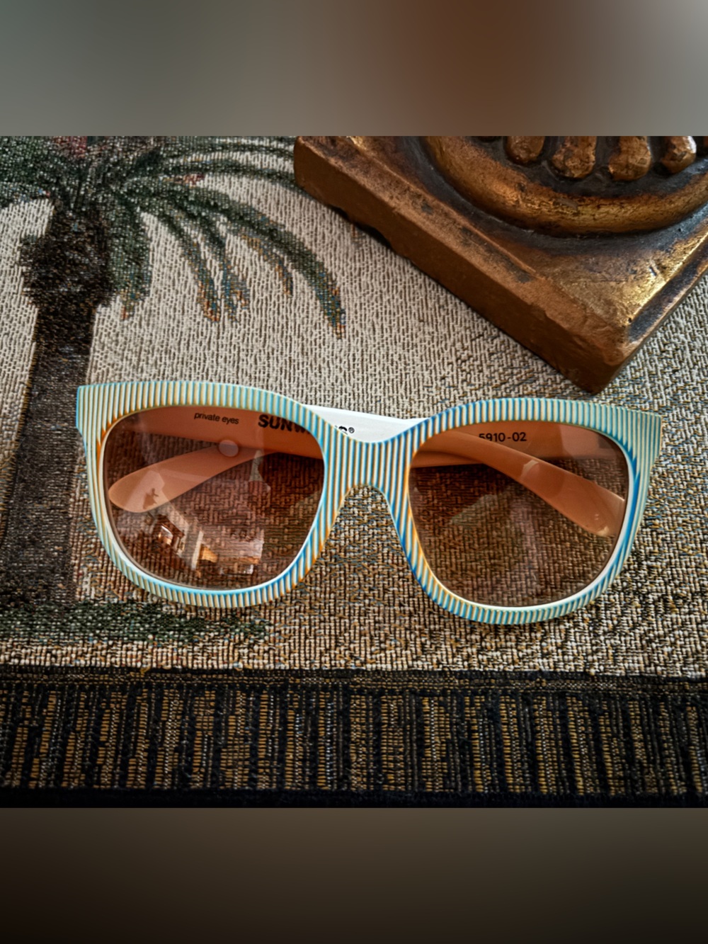 Rare Vintage Private Eyes Sunwaves Sunglasses 5910-02 made in France -1980’s